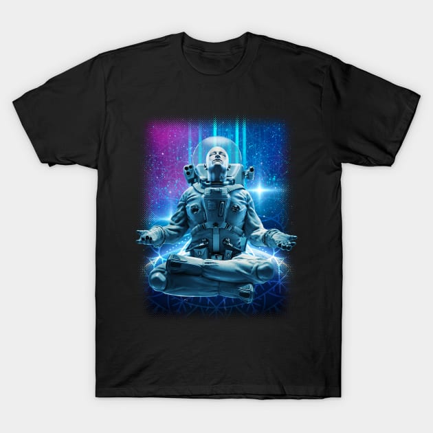 Meditating Astronaut T-Shirt by FAKE NEWZ DESIGNS